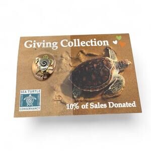 Far Fetched Save the Sea Turtles Tie Tack Lapel Pin Artisan Fair Trade NEW